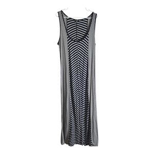 Relaxx Striped Maxi Dress - Navy and White